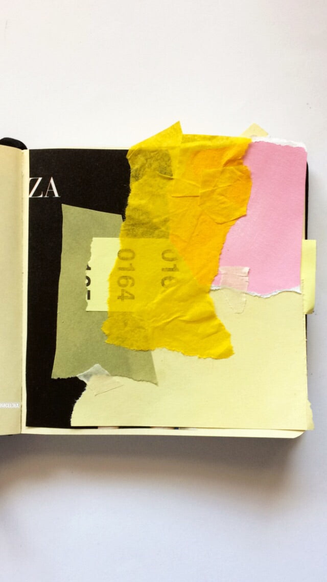 Art journal page collage